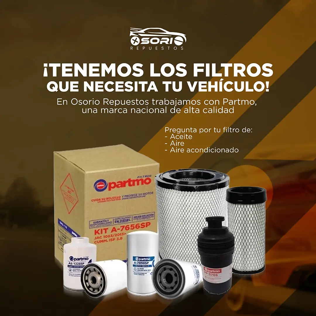 Filtros Partmo en Osorio Repuestos